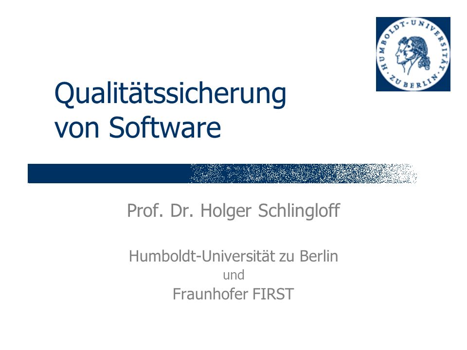 Qualitätssicherung von Software