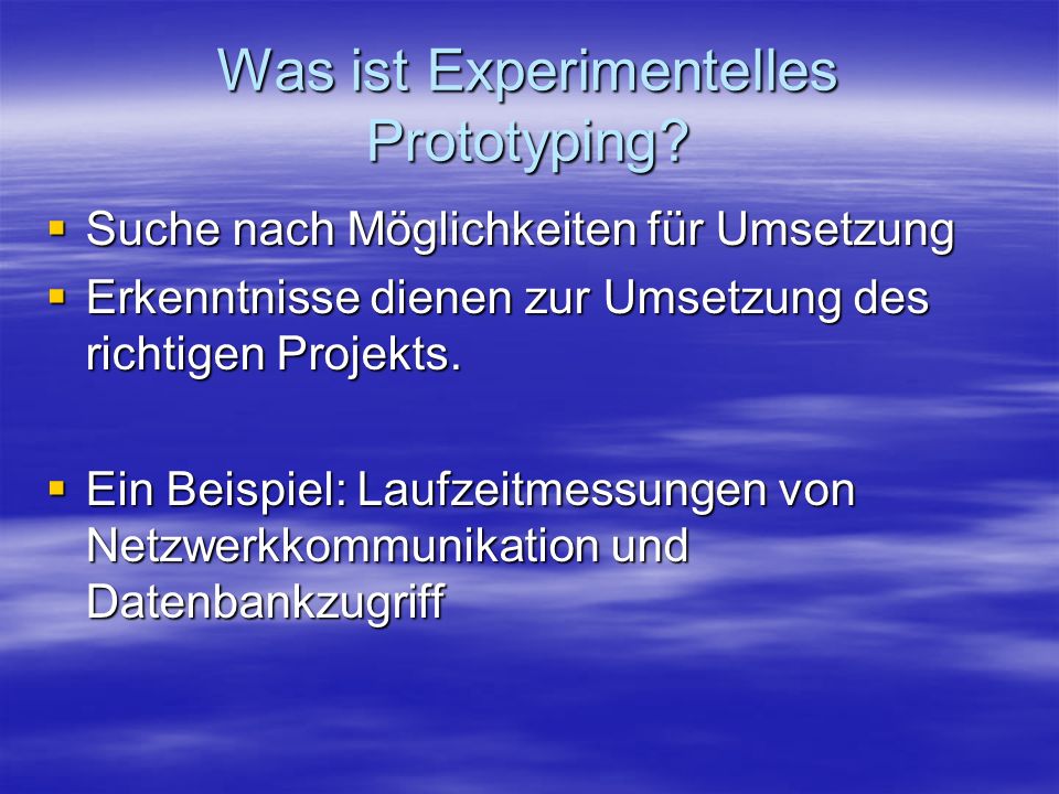 Was ist Experimentelles Prototyping