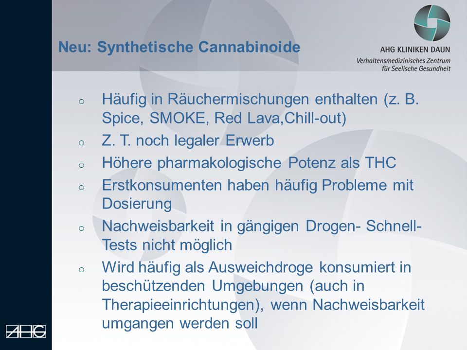 Neu: Synthetische Cannabinoide