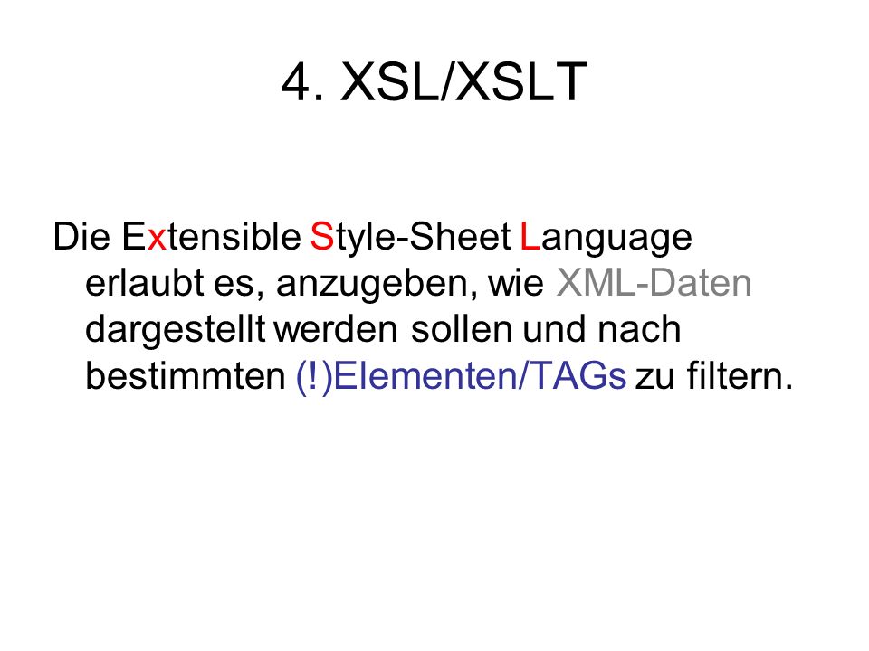 4. XSL/XSLT