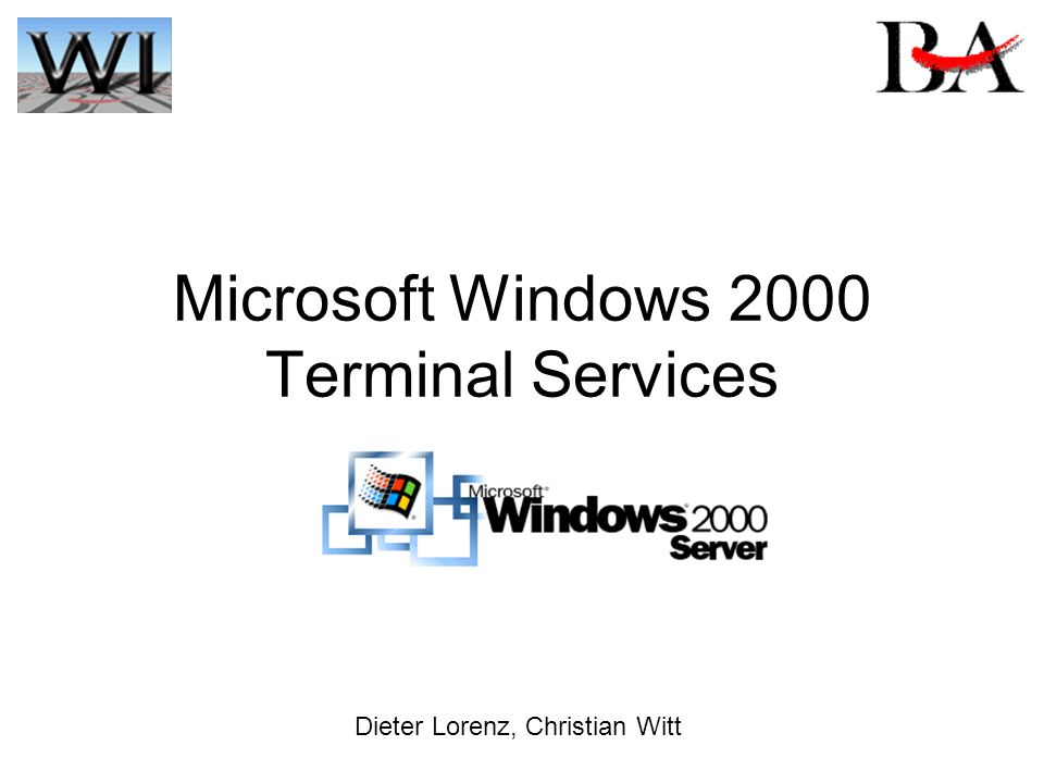 Microsoft Windows 2000 Terminal Services