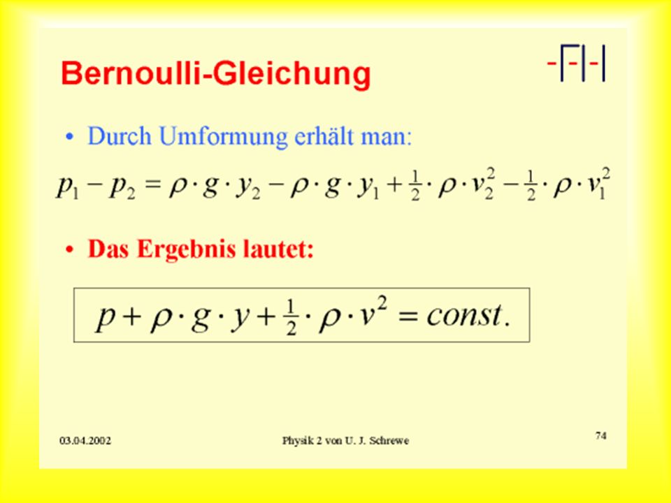 Bernoulli-Gleichung