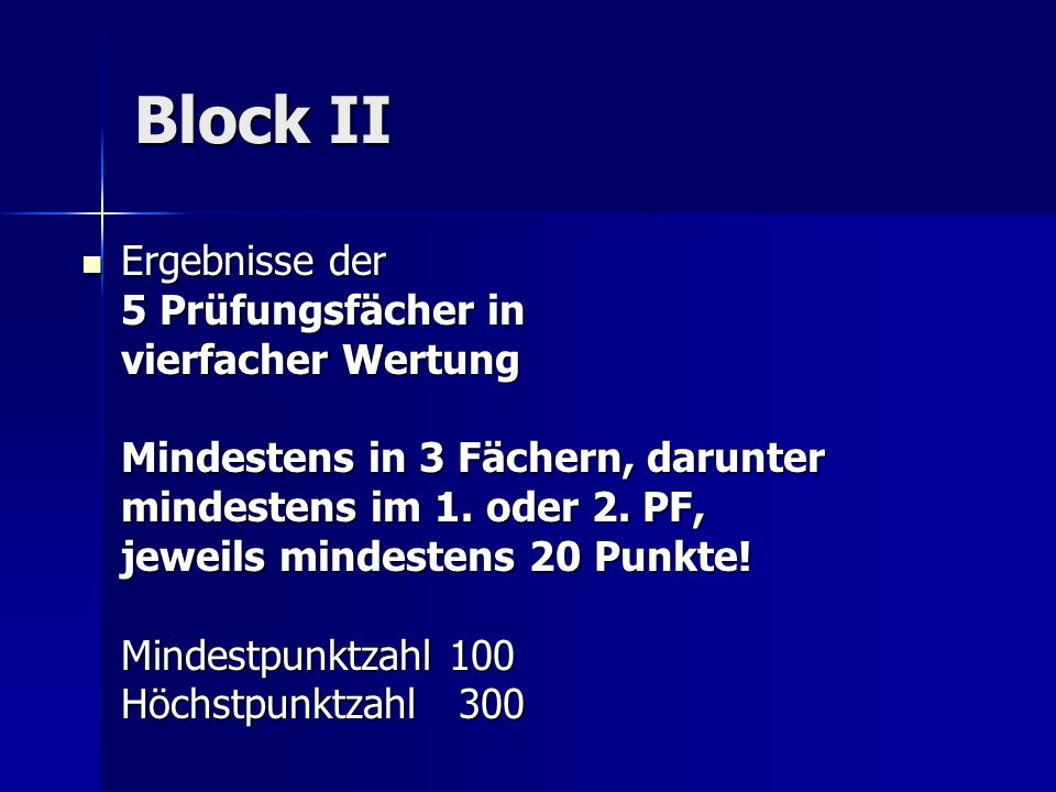 Block II