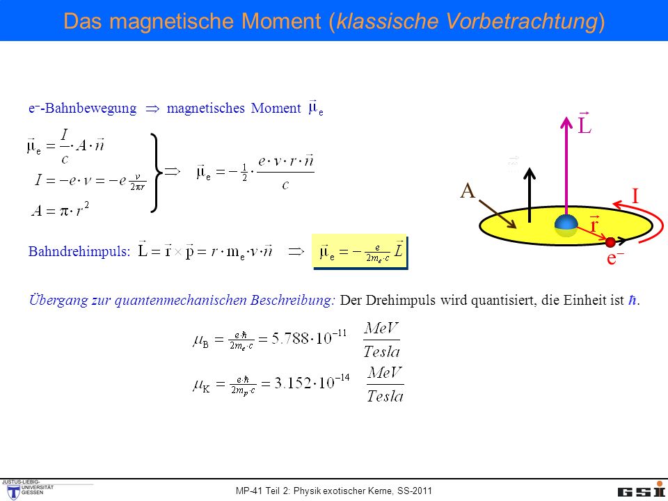 Das magnetische Moment - ppt herunterladen