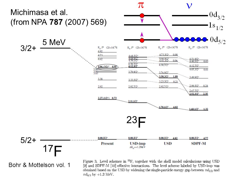23F 17F Michimasa et al. (from NPA 787 (2007) 569) 5 MeV 3/2+ 5/2+