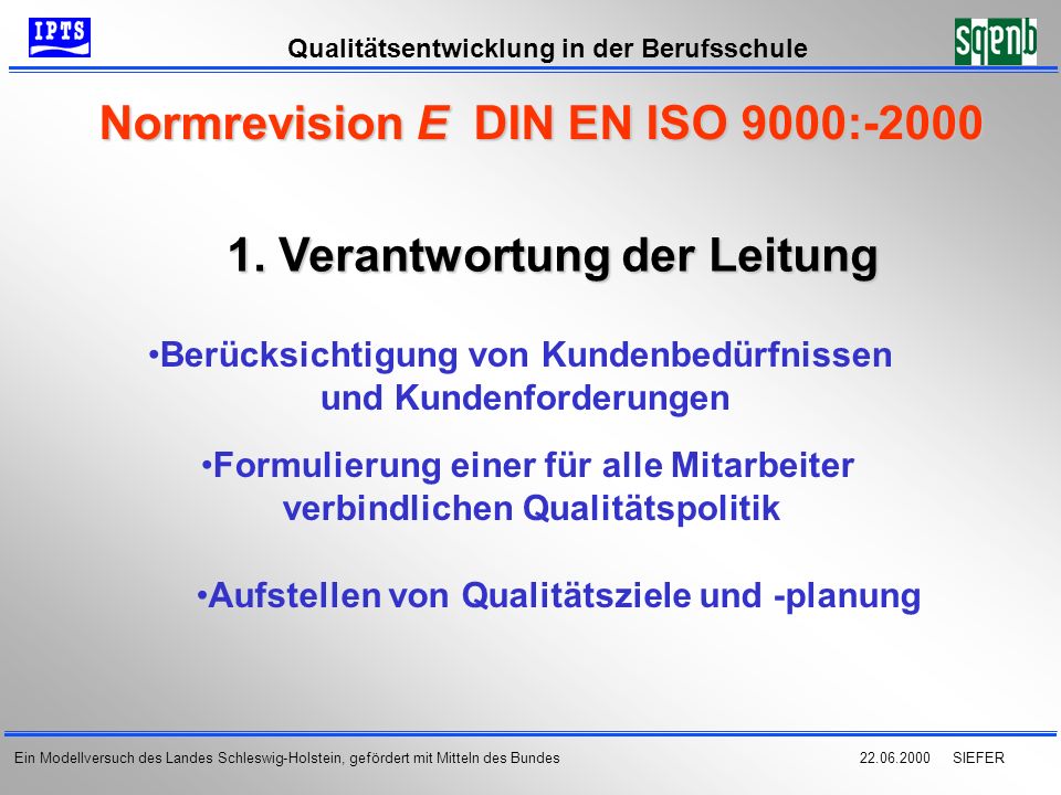 Normrevision E DIN EN ISO 9000:-2000