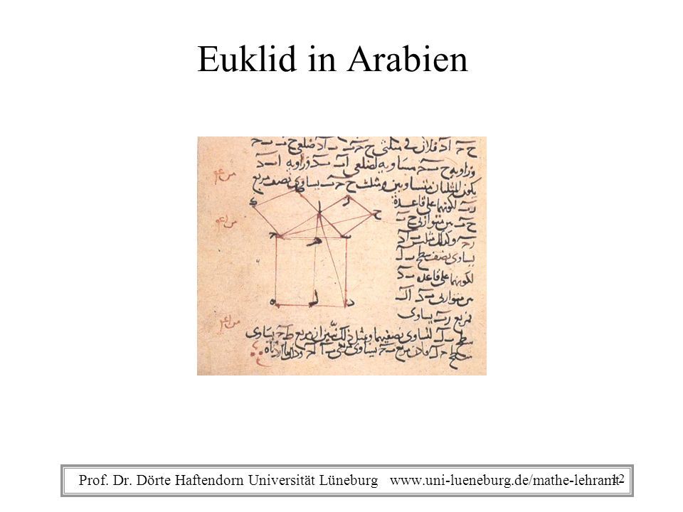 Euklid in Arabien Prof. Dr.