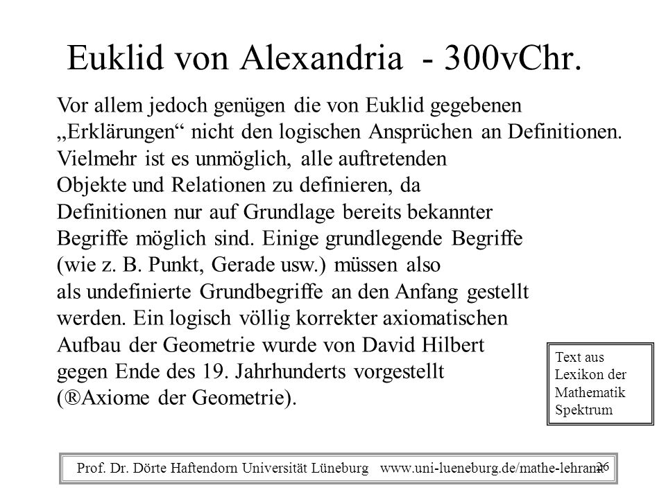 Euklid von Alexandria - 300vChr.