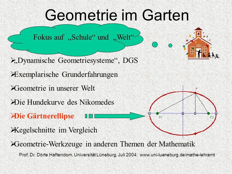 Geometrie im Garten Fokus auf „Schule und „Welt
