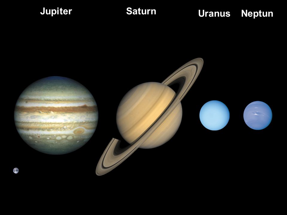Jupiter Saturn Uranus Neptun Neptun: 30x so weit weg wie Erde