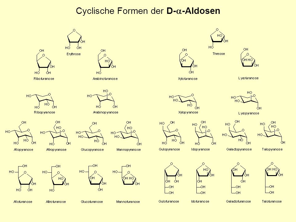 Cyclische Formen der D-a-Aldosen