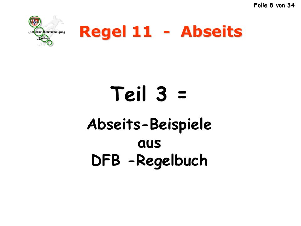 Abseits-Beispiele aus DFB -Regelbuch