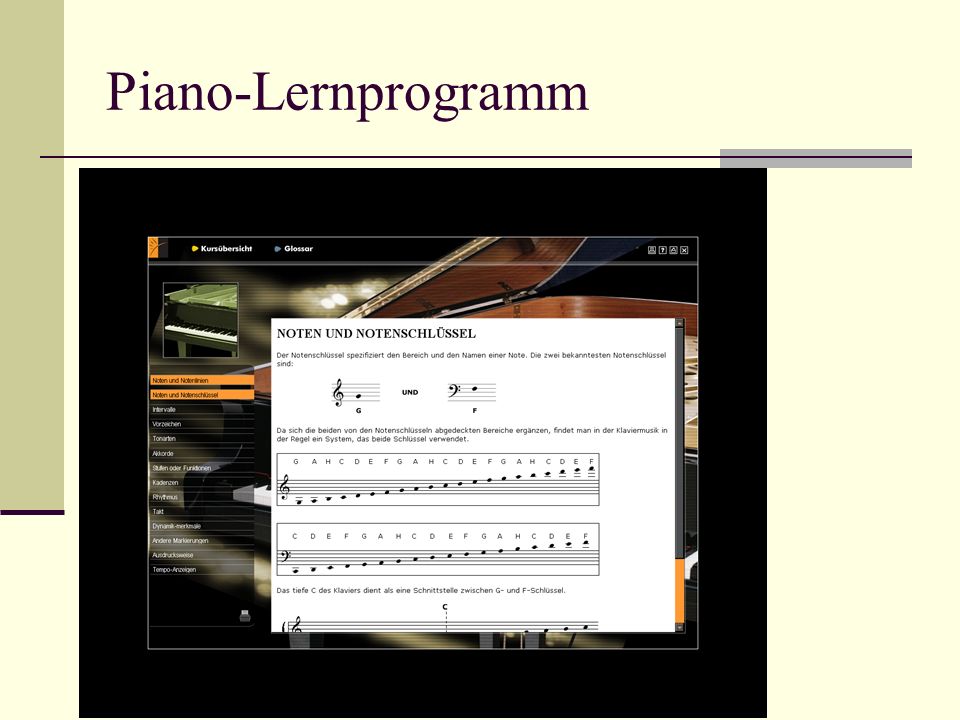 Piano-Lernprogramm