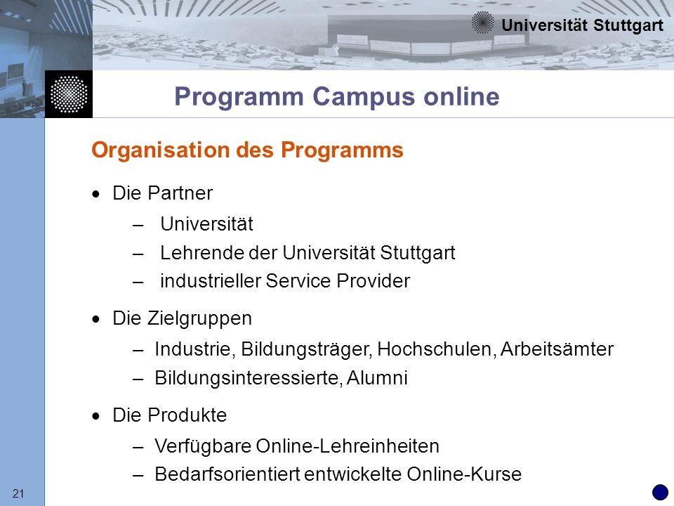 Programm Campus online