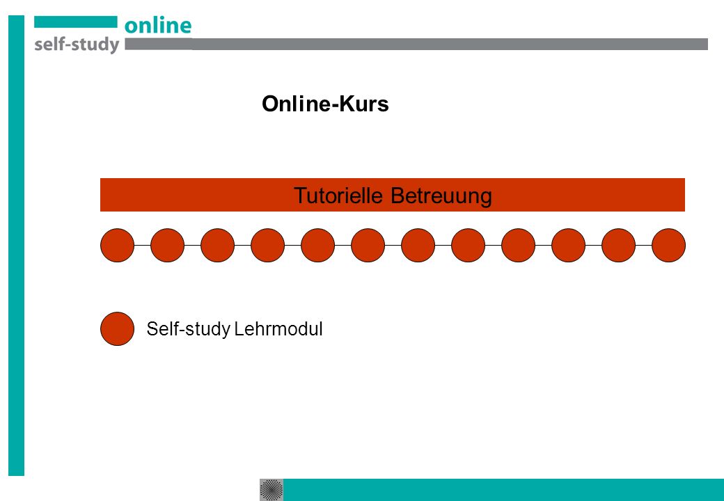 Online-Kurs Tutorielle Betreuung Self-study Lehrmodul