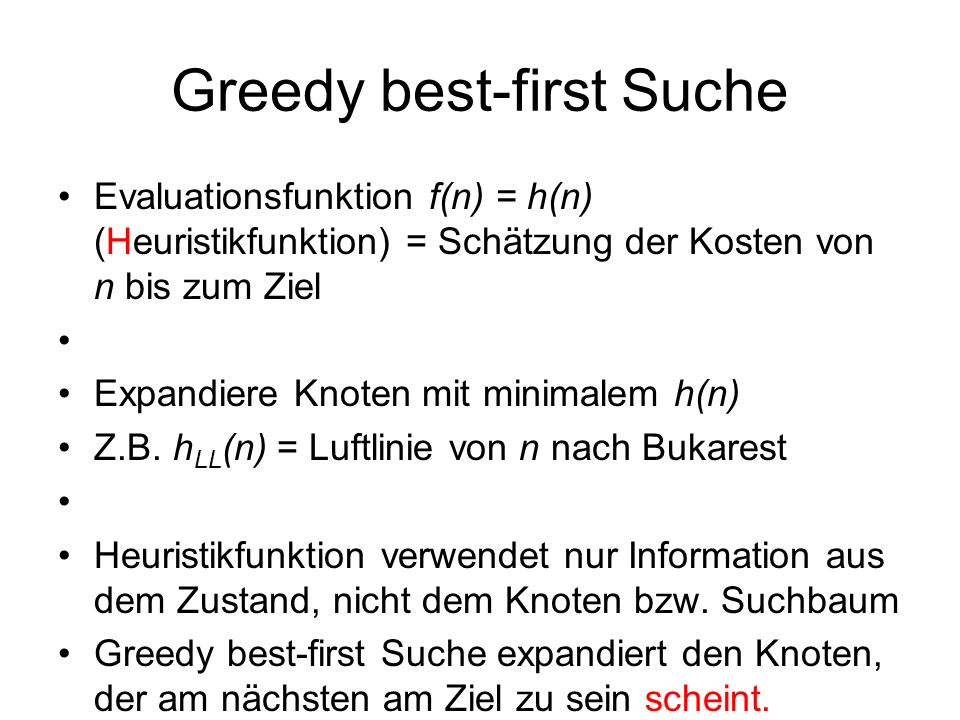 Greedy best-first Suche