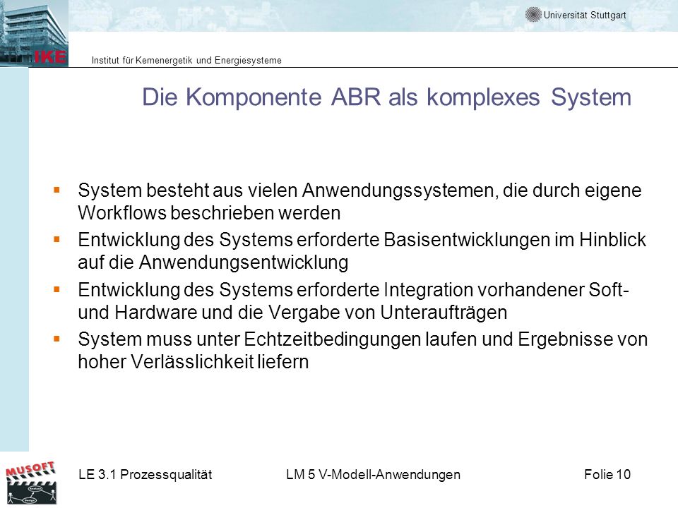 Die Komponente ABR als komplexes System