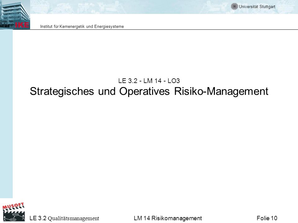 LE LM 14 - LO3 Strategisches und Operatives Risiko-Management