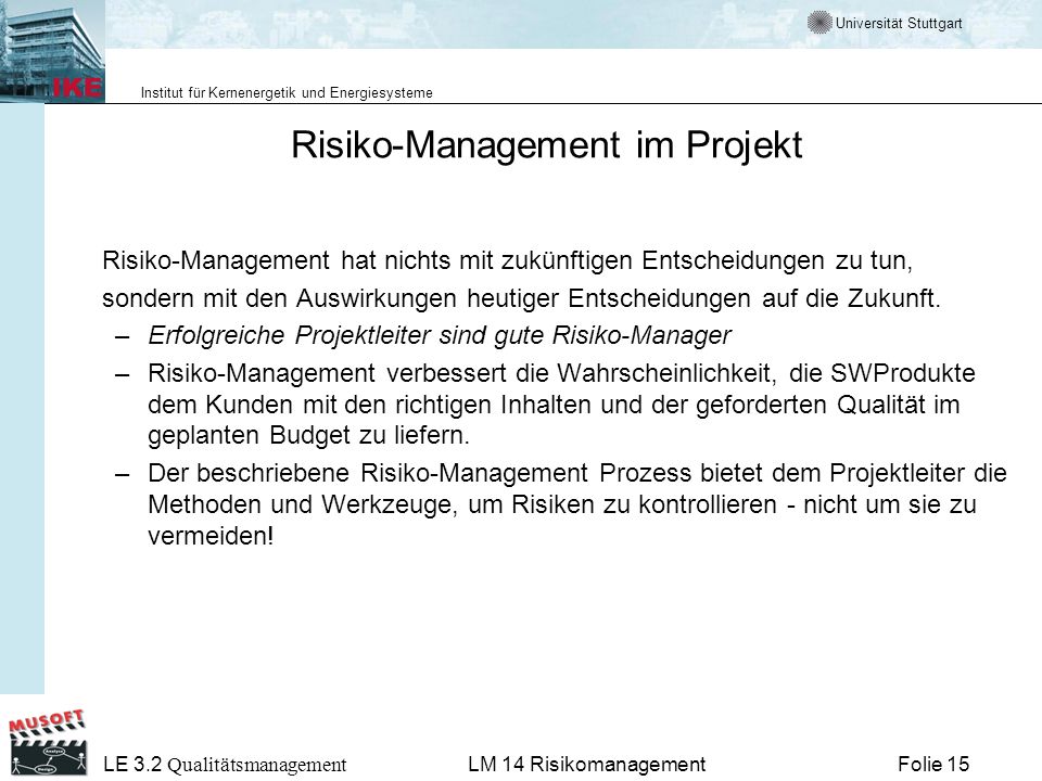 Risiko-Management im Projekt