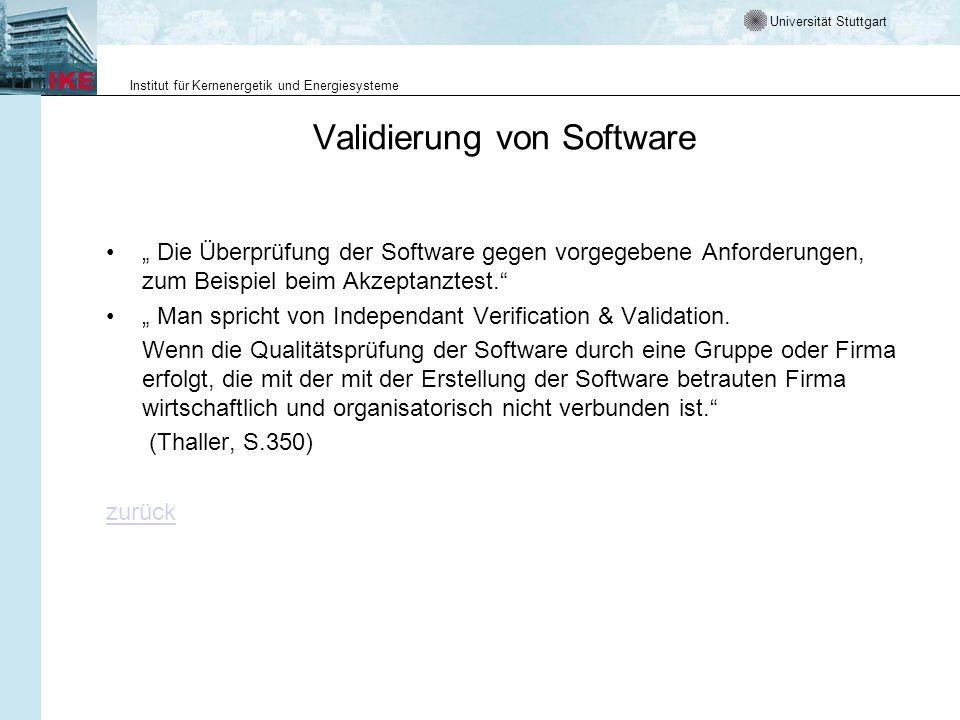 Validierung von Software