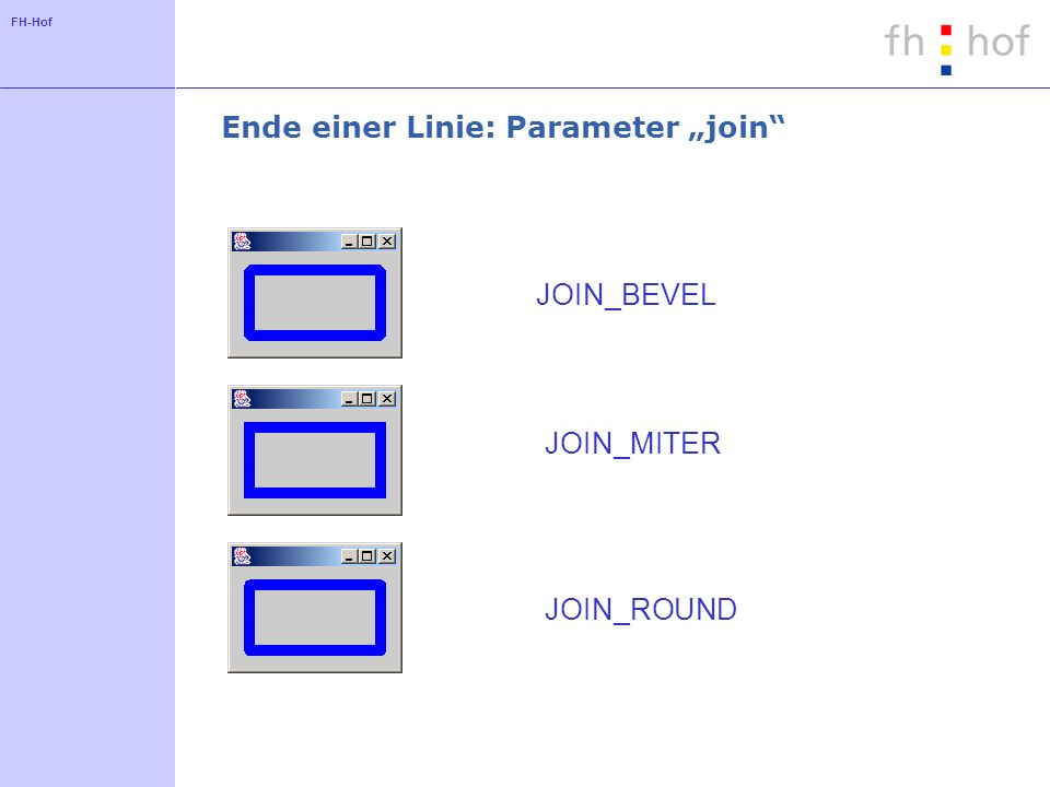 Ende einer Linie: Parameter „join