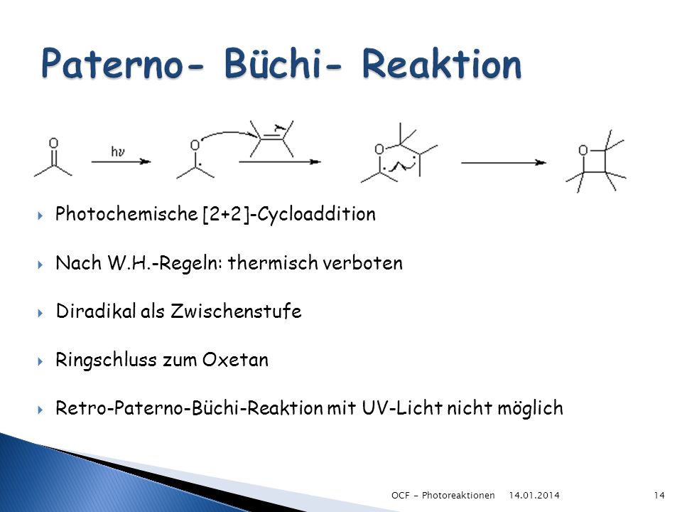 Paterno- Büchi- Reaktion