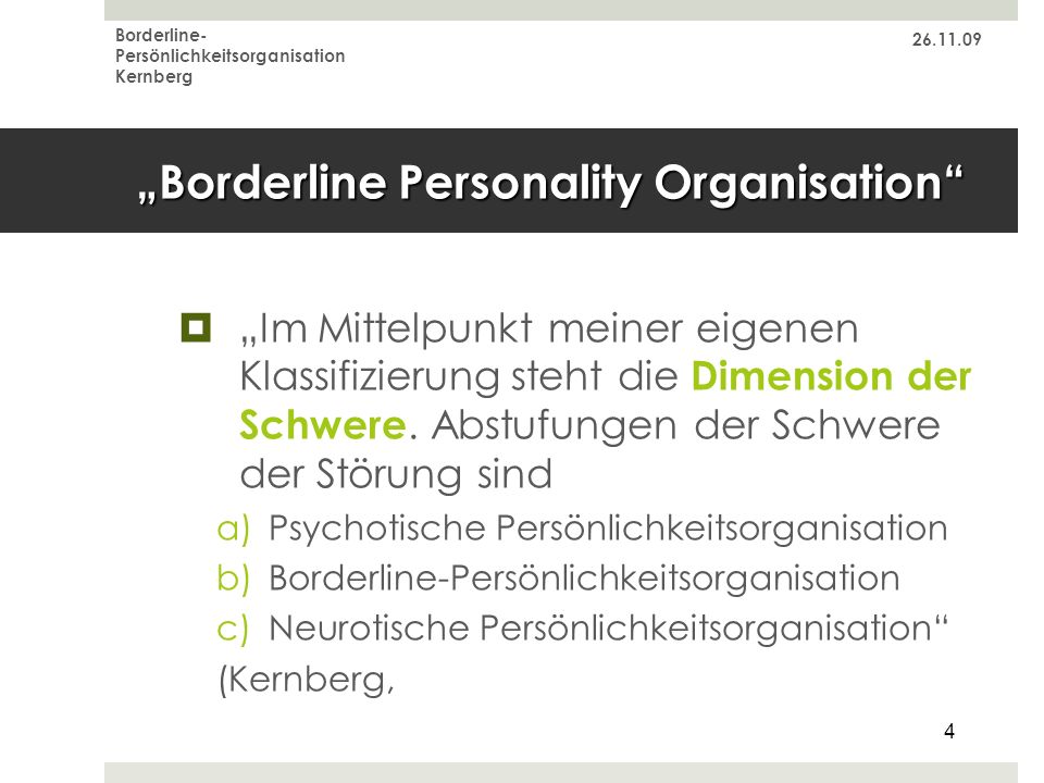 „Borderline Personality Organisation