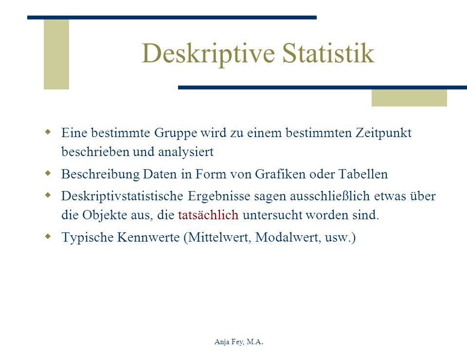 Deskriptive Statistik