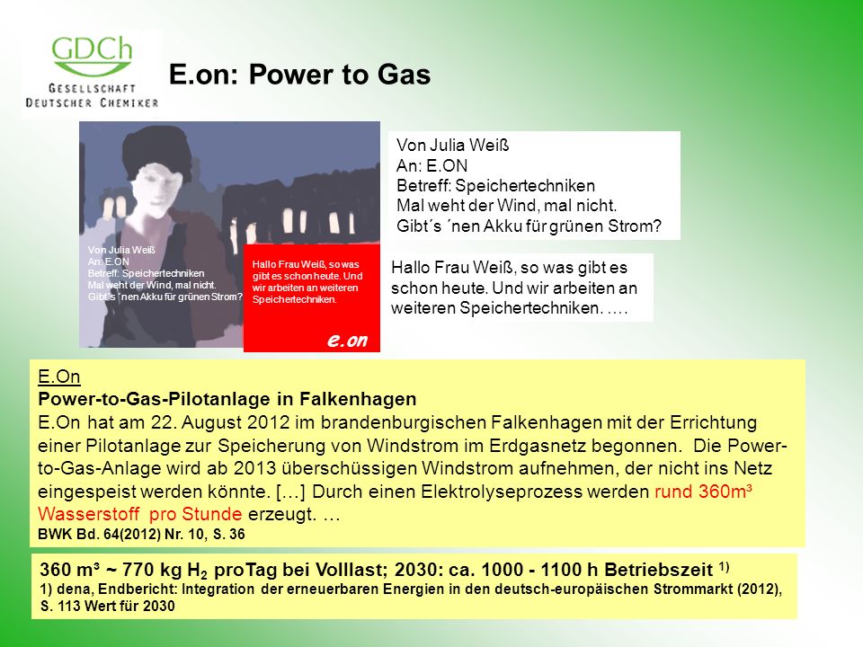 E.on: Power to Gas e.on E.On Power-to-Gas-Pilotanlage in Falkenhagen