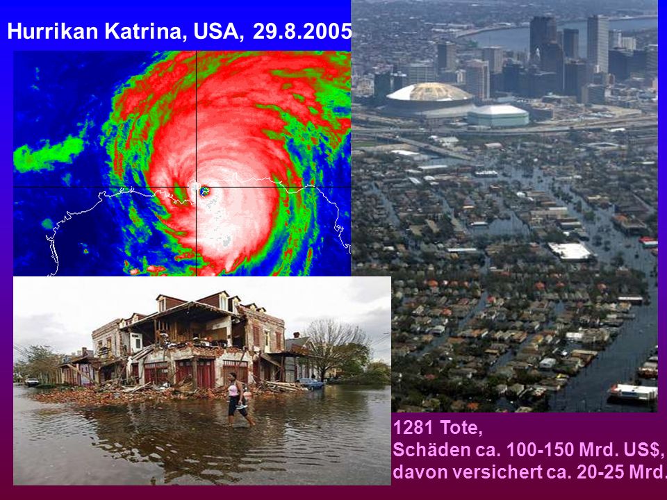 Hurrikan Katrina, USA, Tote, Schäden ca.