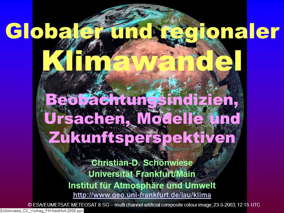 Globaler und regionaler Klimawandel