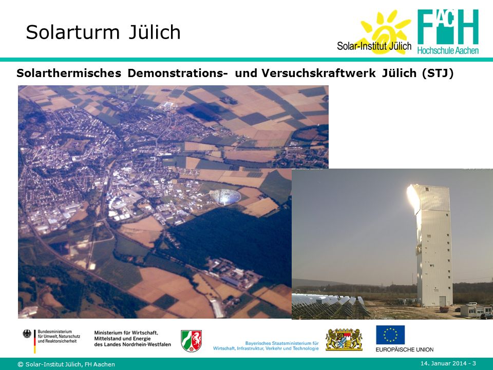 Solarturm Jülich Solarthermisches Demonstrations- und Versuchskraftwerk Jülich (STJ) © Solar-Institut Jülich, FH Aachen.