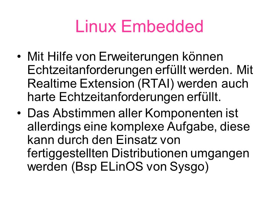 Linux Embedded
