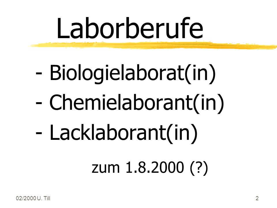 Laborberufe - Biologielaborat(in) - Chemielaborant(in)