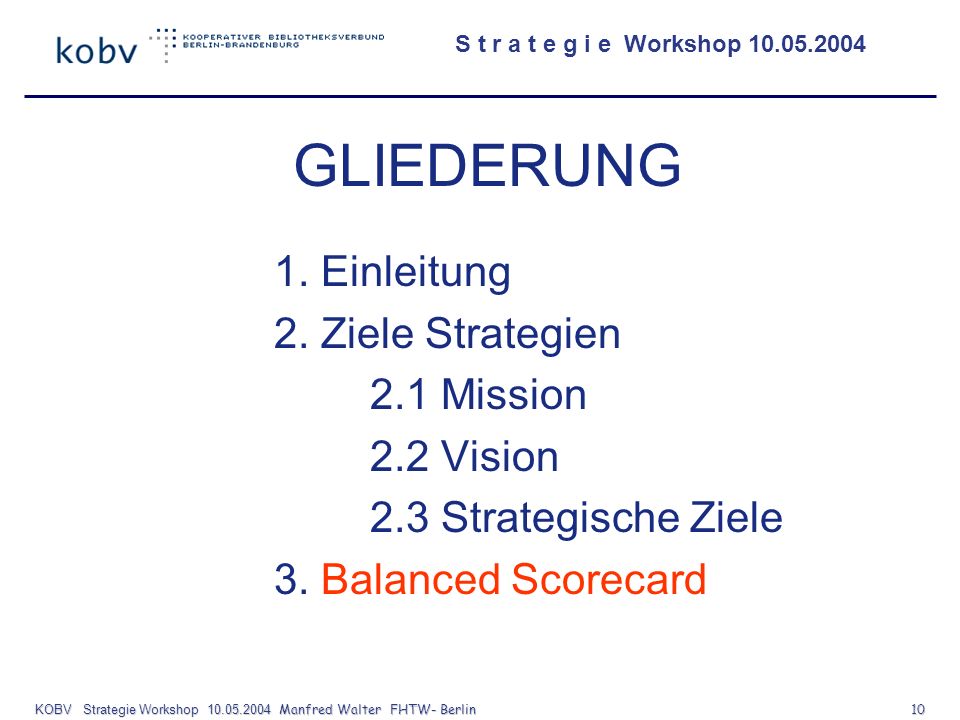 KOBV Strategie Workshop Manfred Walter FHTW- Berlin 10
