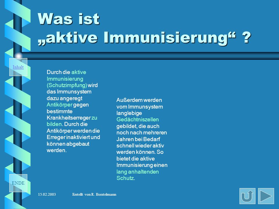 Was ist „aktive Immunisierung