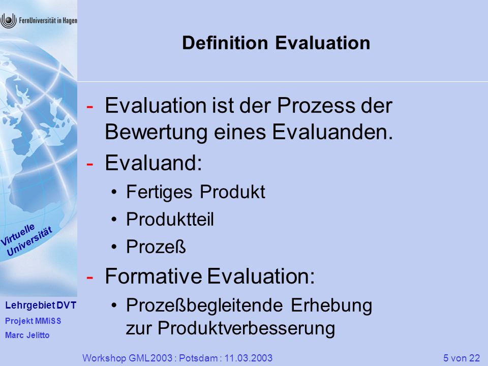 Definition Evaluation