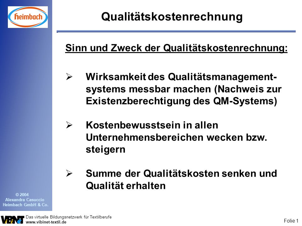 Qualitätskostenrechnung
