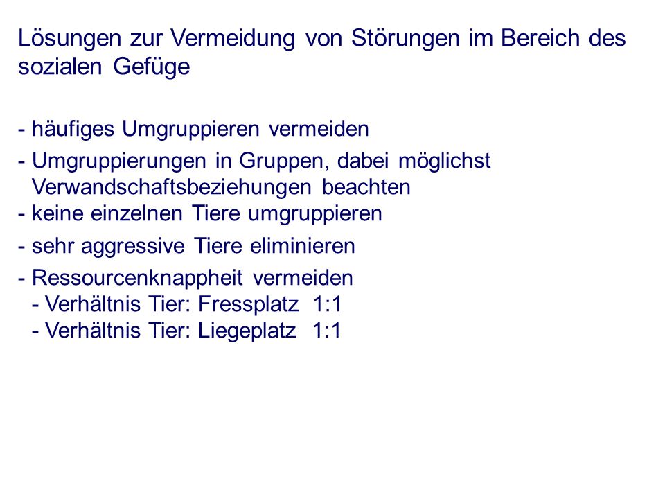 Lösungen zur Vermeidung von Störungen im Bereich des sozialen Gefüge
