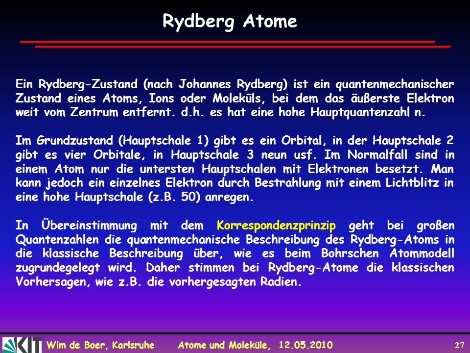 Rydberg Atome