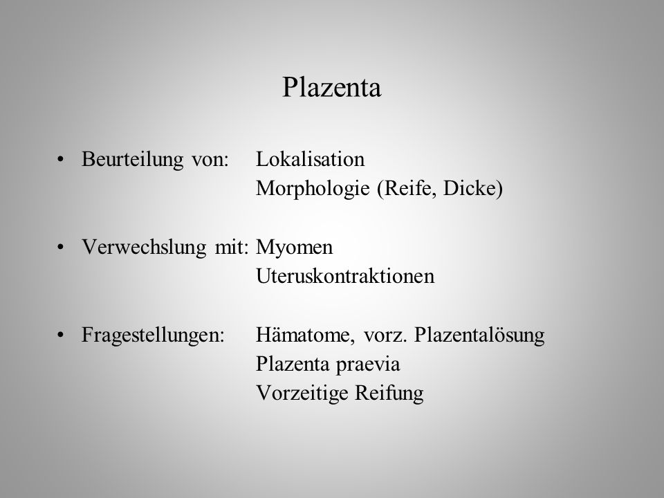 Sonographie von Plazenta, Fruchtwasser und Nabelschnur - ppt video online  herunterladen