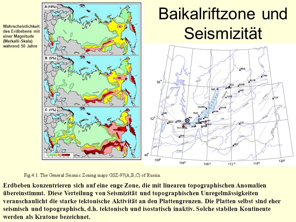 Baikalriftzone und Seismizität
