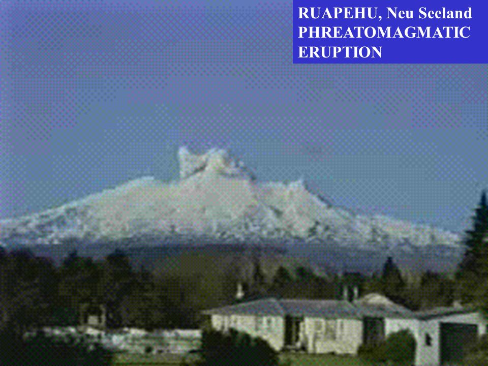 RUAPEHU, Neu Seeland PHREATOMAGMATIC ERUPTION