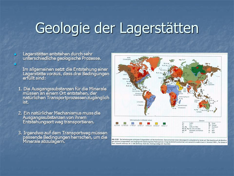 Geologie der Lagerstätten