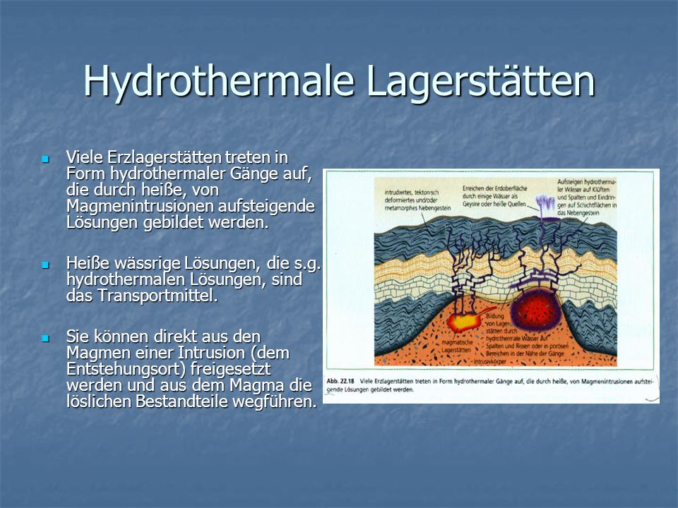 Hydrothermale Lagerstätten