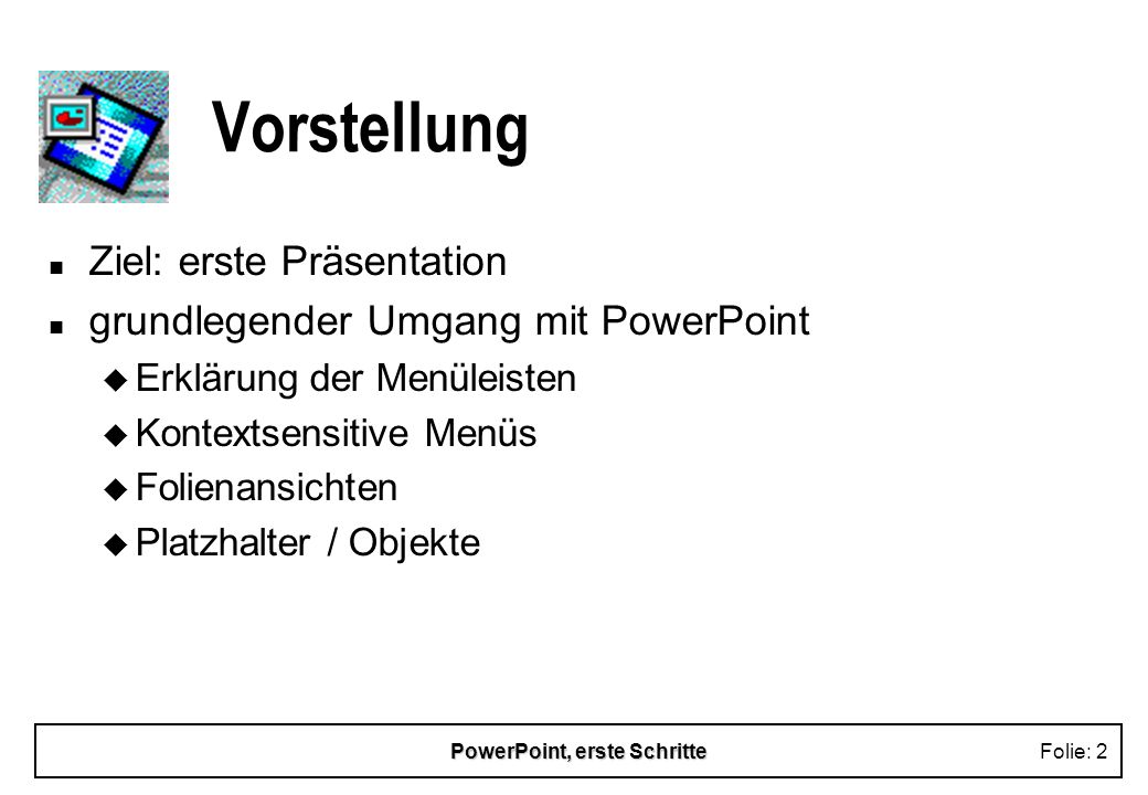 PowerPoint, erste Schritte