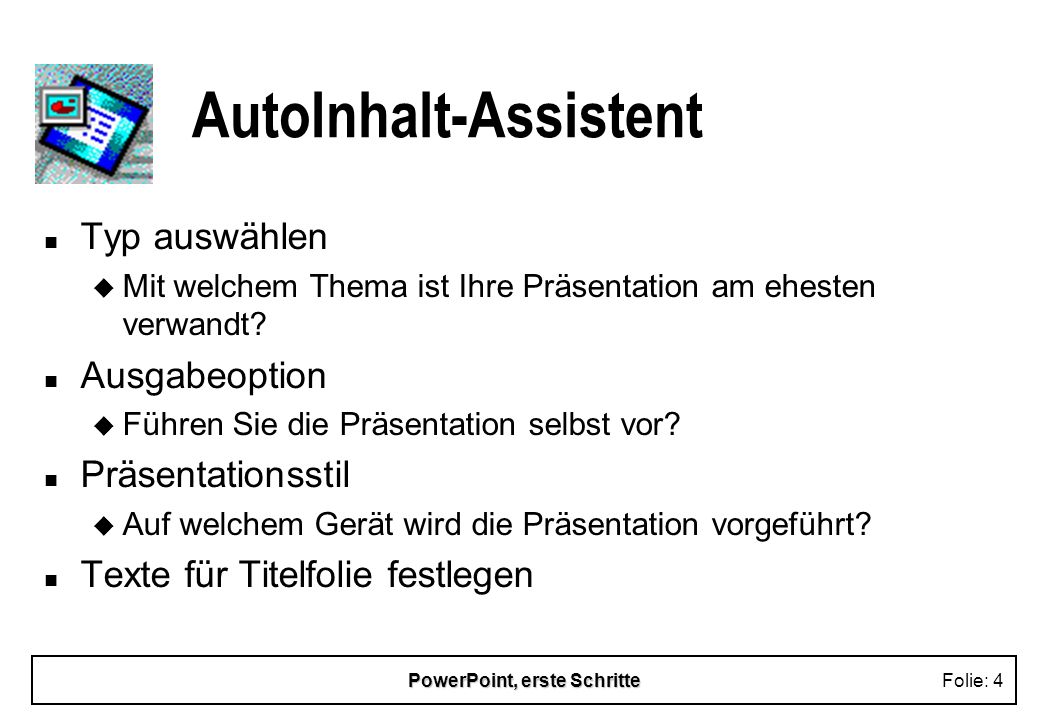 AutoInhalt-Assistent