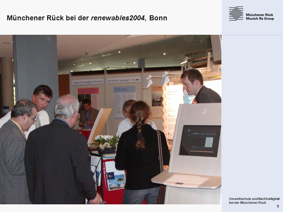 Münchener Rück bei der renewables2004, Bonn