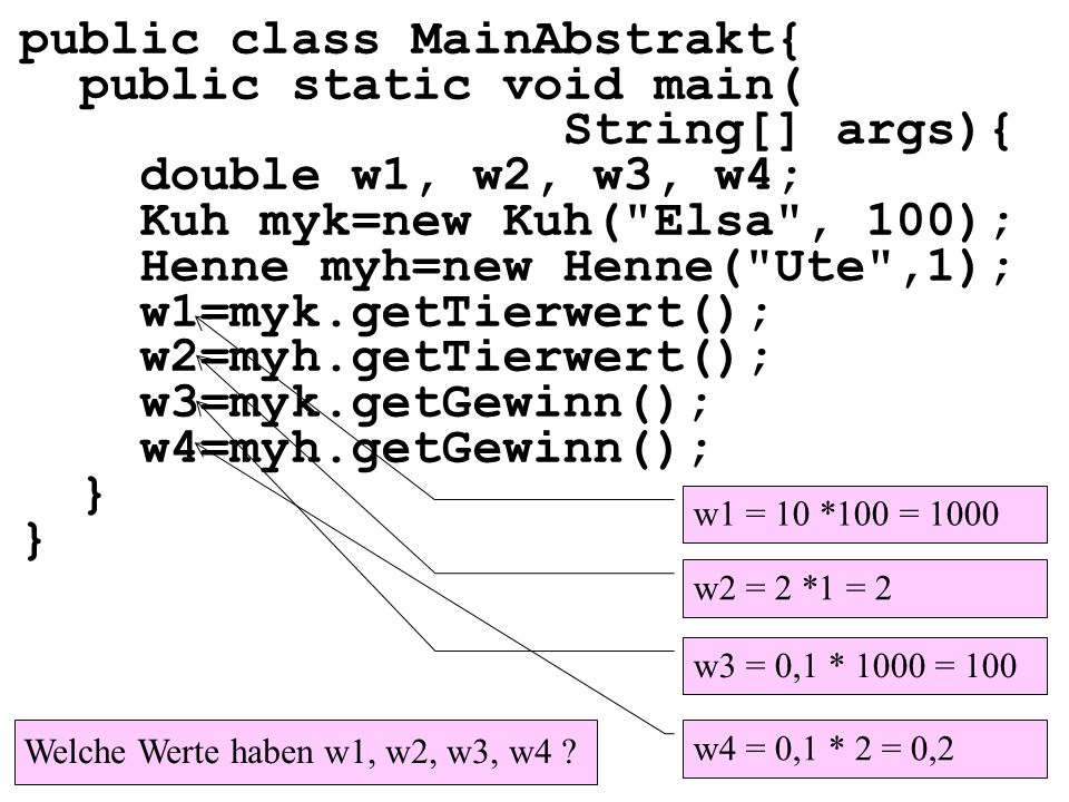 public class MainAbstrakt{ public static void main( String[] args){