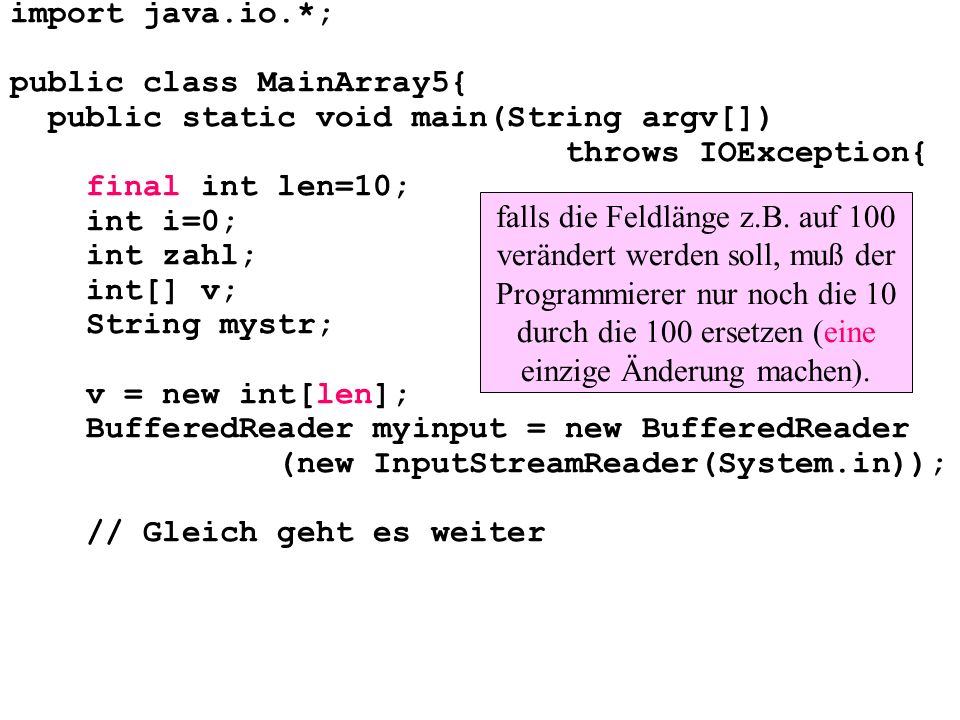 import java.io.*; public class MainArray5{ public static void main(String argv[]) throws IOException{